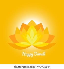 Happy Diwali background vector. Indian Indu light festival of lights.