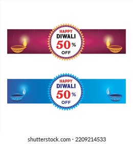 Diseño de pancarta Diwali feliz, diseño de vectores para diseño gráfico