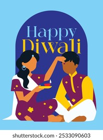 Feliz Diwali. Celebración de hermanos y hermanas, Bhauvij