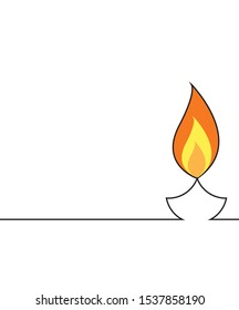 Happy Diwali candle vector graphic design.