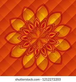 happy diwali card with mandala