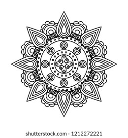 happy diwali card with mandala