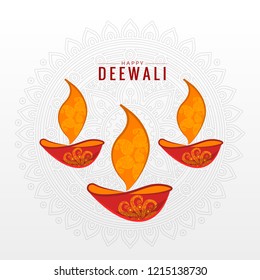 Happy Diwali Card. Vector illustration.