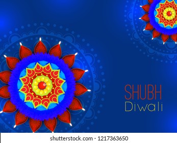 Happy Diwali Card. Vector illustration.