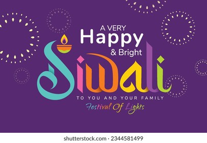 Happy Diwali celebration background. banner design decorated with illuminated oil lamps on patterned background. vector illustration design