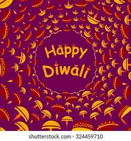 Happy Diwali celebration background in vector