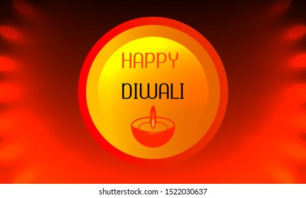 Happy Diwali celebration card design