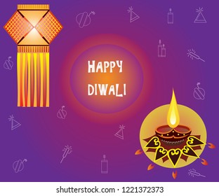 Happy diwali celebration . Creative banner
