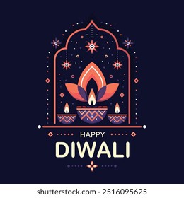 Happy Diwali celebration poster vector image