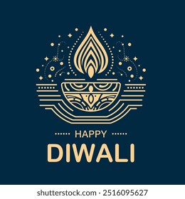 Happy Diwali celebration poster vector image