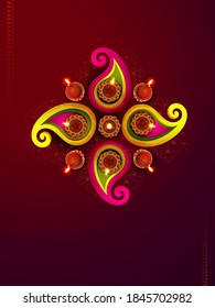 Happy Diwali Celebration Diwali Sale
Offer Poster Design With Illuminated Oil Lamps (Diya) On Background