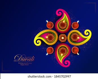 Happy Diwali Celebration Diwali Sale
Offer Poster Design With Illuminated Oil Lamps (Diya) On Background