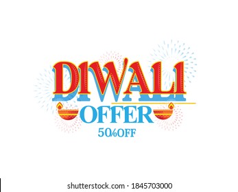 Happy Diwali Celebration Diwali Sale
Offer Poster Design With Illuminated Oil Lamps (Diya) On Background