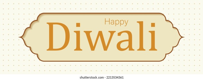Happy diwali concept isolated in royal creme background.