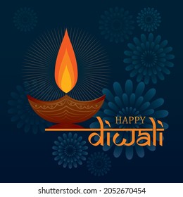 Happy Diwali - Corporate Greetings, Vector Illustrations, Social Media Post Design