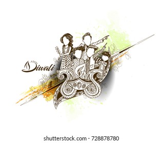 Happy Diwali creative Flyer Design for Diwali festival. Vector illustration