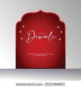 Feliz Diwali Creativo con fondo gris