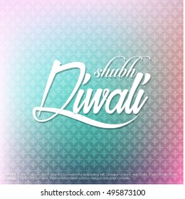 happy diwali creative typography on abstract background