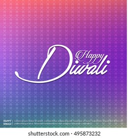 happy diwali creative typography on abstract background