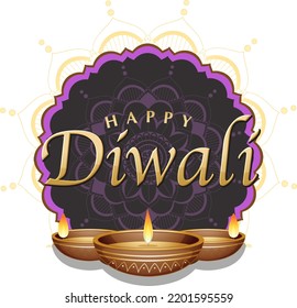 Happy Diwali Day Poster Design illustration