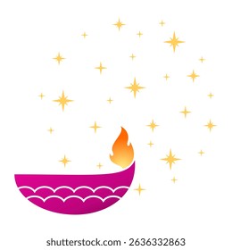 Happy Diwali Diya. Diwali Candle Vector Elements