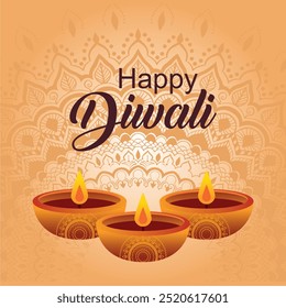 Feliz celebración de Diwali Diya Hinduismo