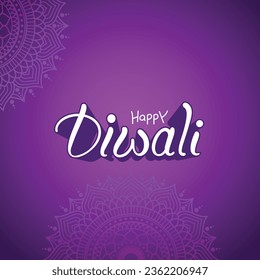  happy diwali diya hand drawn typography text and font