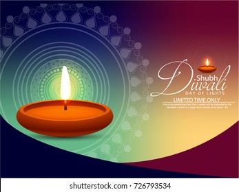happy diwali diya oil lamp design
