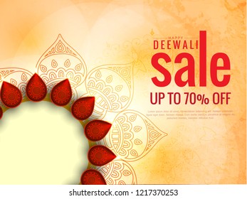 Happy Diwali elegant vector background design.