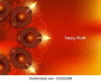 Yellow Color Background Design Diwali Festival Stock Vector (Royalty ...