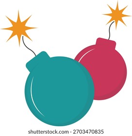 Elemento Diwali feliz com design de desenho animado plano. Ilustração de vetor