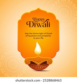 Feliz Diwali Festival Projeto de fundo modelo com ilustração de lâmpada de Diwali criativo