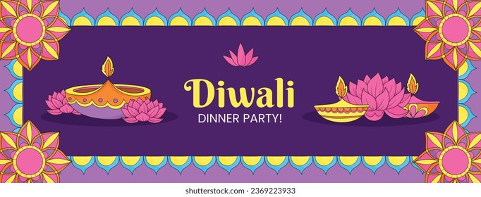 Happy Diwali Festival background. November 12. Diwali festival celebration. Vector illustration. Poster, Banner, Greeting Card, Flyer, Invitation Card, Cover, Template. Festival of Lights. Deepawali.
