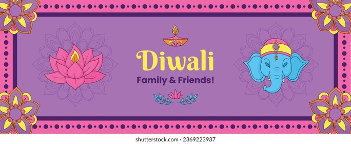 Happy Diwali Festival background. November 12. Diwali festival celebration. Vector illustration. Poster, Banner, Greeting Card, Flyer, Invitation Card, Cover, Template. Festival of Lights. Deepawali.