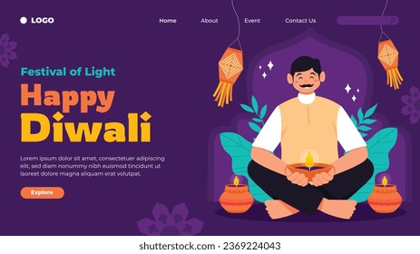 Happy Diwali Festival background. November 12. Diwali festival celebration. Vector illustration. Poster, Banner, Greeting Card, Flyer, Invitation Card, Cover, Template. Festival of Lights. Deepawali.