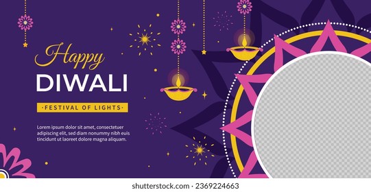Happy Diwali Festival background. November 12. Diwali festival celebration. Vector illustration. Poster, Banner, Greeting Card, Flyer, Invitation Card, Cover, Template. Festival of Lights. Deepawali.