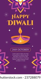 Happy Diwali Festival background. November 12. Diwali festival celebration. Vector illustration. Poster, Banner, Greeting Card, Flyer, Invitation Card, Cover, Template. Festival of Lights. Deepawali.