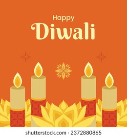 Happy Diwali Festival background. November 12. Diwali festival celebration. Vector illustration. Poster, Banner, Greeting Card, Flyer, Invitation Card, Cover, Template. Festival of Lights. Deepawali.