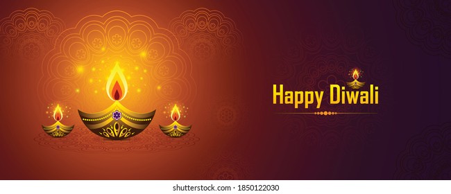 Happy Diwali festival, Diwali Background with rangoli, sale banner