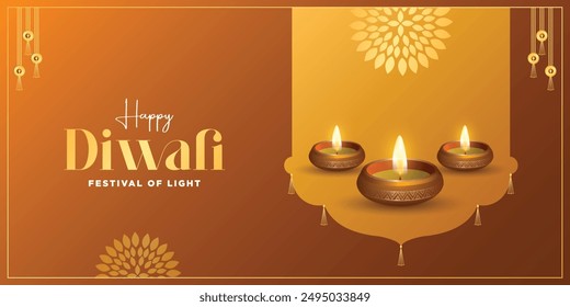 happy diwali festival background for website header. diwali background design for social media cover, Premium looking banner design.