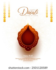 Happy Diwali Festival Banner Diwali Festival Greeting Post Template For Social Media