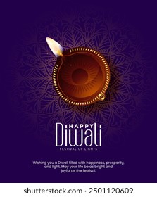 Happy Diwali Festival Banner Diwali Festival Greeting Post Template For Social Media