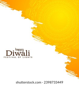 Happy diwali festival beautiful bright yellow banner design, Indian festival happy diwali religious banner, Dewali, Diya, Deepawali, Rangoli,  Alpona