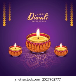 Fondo feliz de la tarjeta de la celebración del festival del diwali