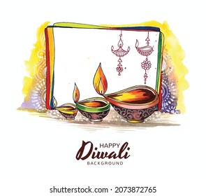 Happy diwali festival celebration colorful background