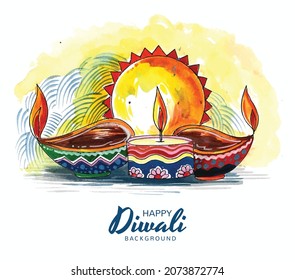 Happy diwali festival celebration colorful background