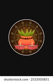 Happy Diwali festival clipart with dark backgrounds