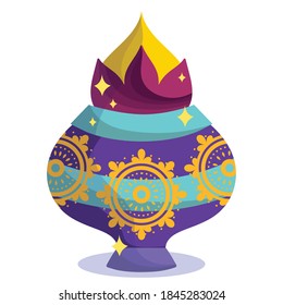 happy diwali festival, decorative ornament mandala ethnicity vector illustration detailed