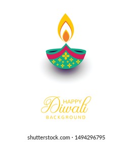 Happy Diwali Festival. Elegant and simple Vector Design.