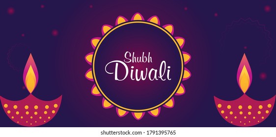 Happy Diwali festival greeting card